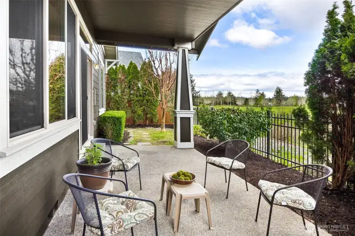 Expansive covered patio
