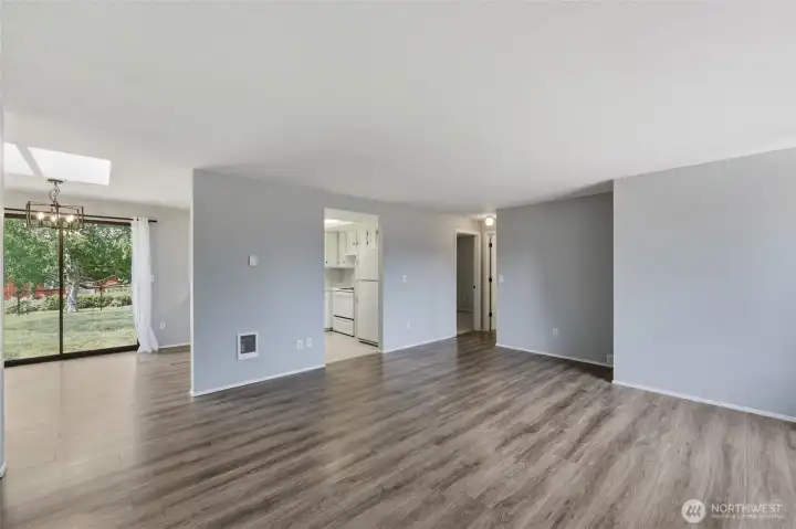 Freshly painted inside and out, vinyl plank flooring through most of house.