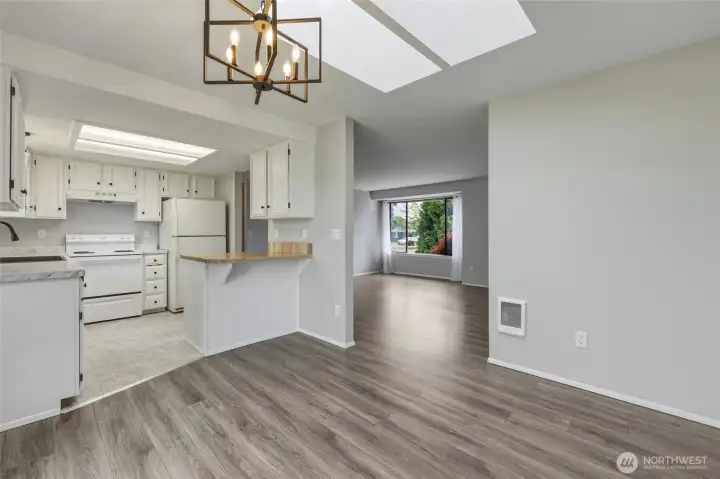 Light and bright kitchen, with updated hardware ...