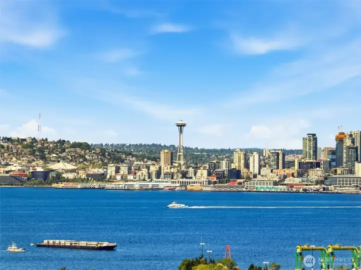beautiful Seattle skyline & Puget Sound views
