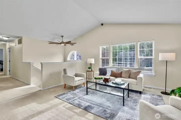 Bright light filled living room