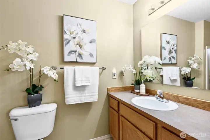 Spacious en-suite with  walk-in shower