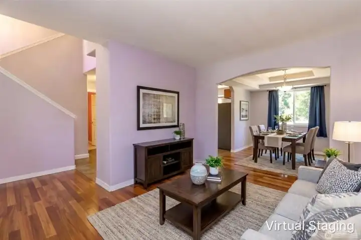 Living & Dining Room -Virtually Staged
