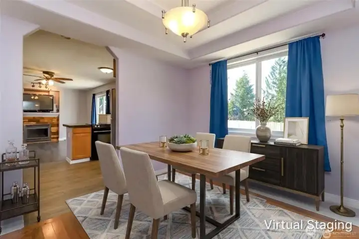 Virtually Staged Dining Room