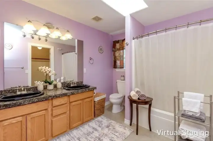 Primary Bathroom -Virtually Staged
