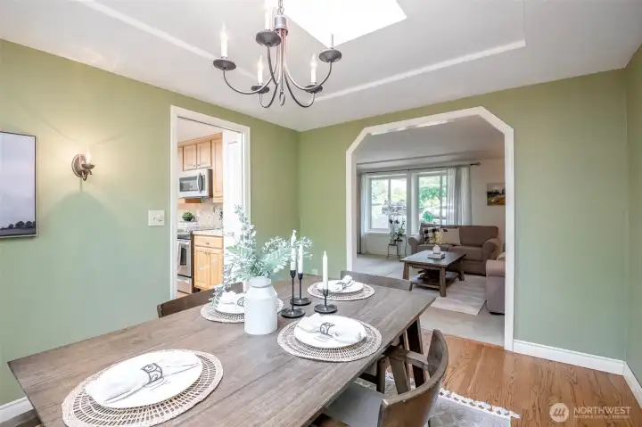 Dining access from kitchen and formal living room