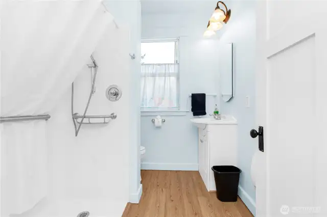 Large Main Bathroom ADU shower