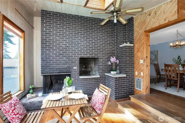 Envision yourself having your morning coffee in the sunroom . Original hardwood floors.