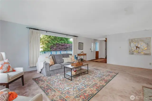 The front entry welcomes you in to this open floor plan.
