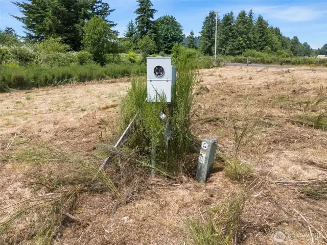 Temporary power pole in place, just needs recharged.