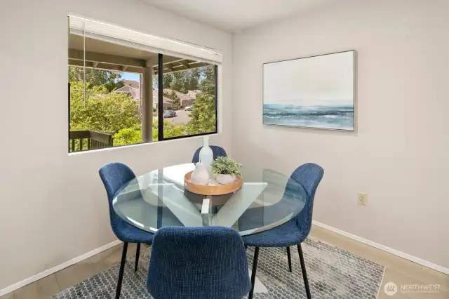 Eating space off of kitchen