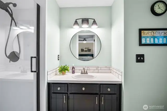Primary 3/4 bathroom.