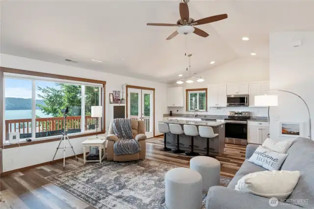 Imagine walking out the french doors and onto the expansive deck for your morning coffee or afternoon refreshing beverage!