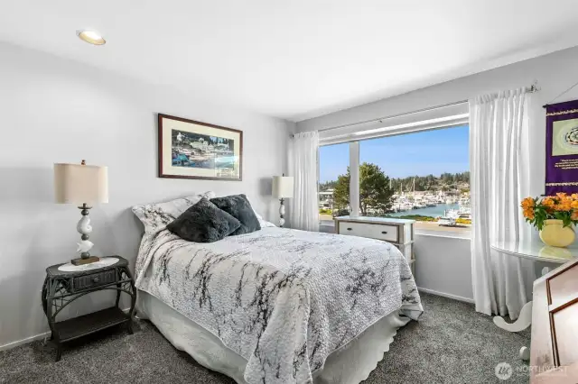 Here is the guest ensuite with marina views.