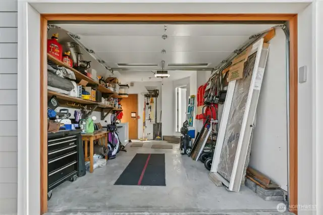 Here is your private garage, outside your unit.