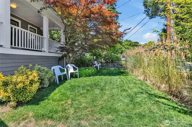 Nice front yard to sit out in