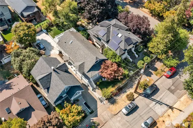 aerial shot above home