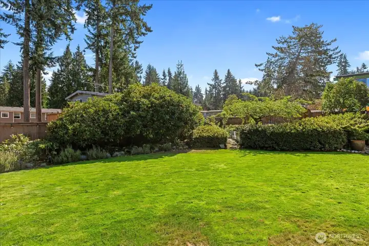 When you visit the home, be sure to check out the veggie garden just behind the hedge!