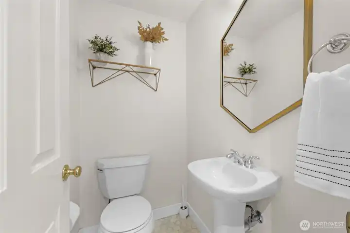 Convenient powder room located on the main level.