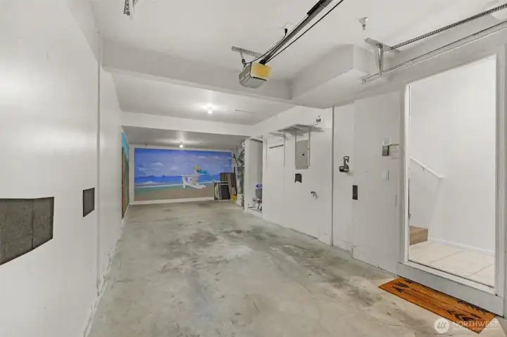 2 car garage with storage space