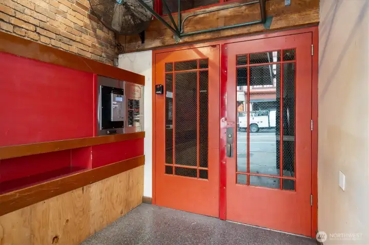 Secure lobby on Western Ave