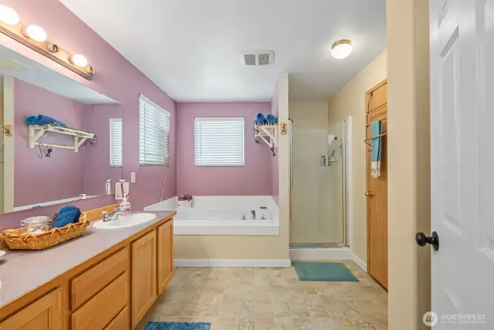 Master bathroom/closet