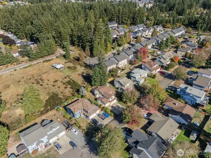 Open pasture that backs up home