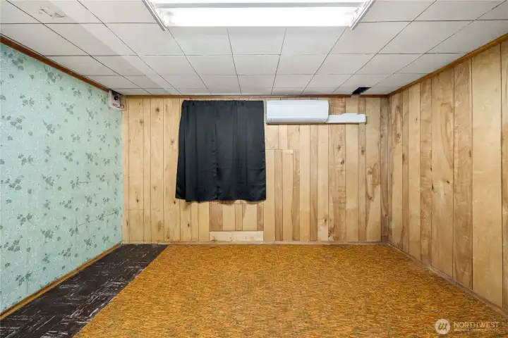 Finished room #2 in the basement has a window, mini-split, and closet. It has functioned as a bedroom.