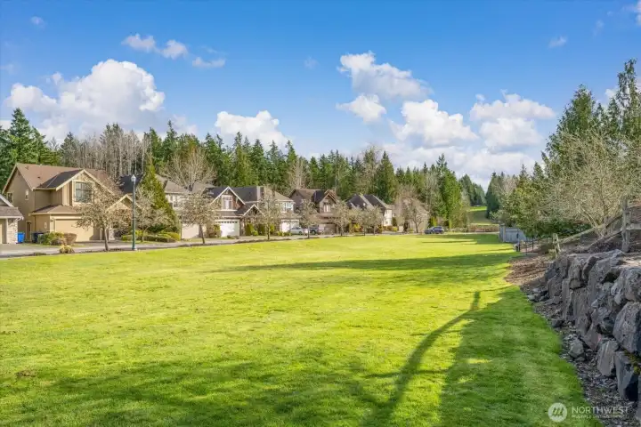 One of the amazing Illahee neighborhood amenities - spacious playing field!