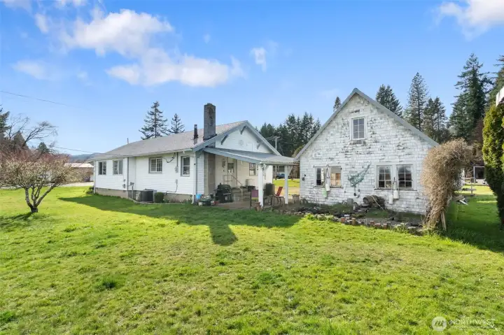 South Side with Home, Breezeway and Garage