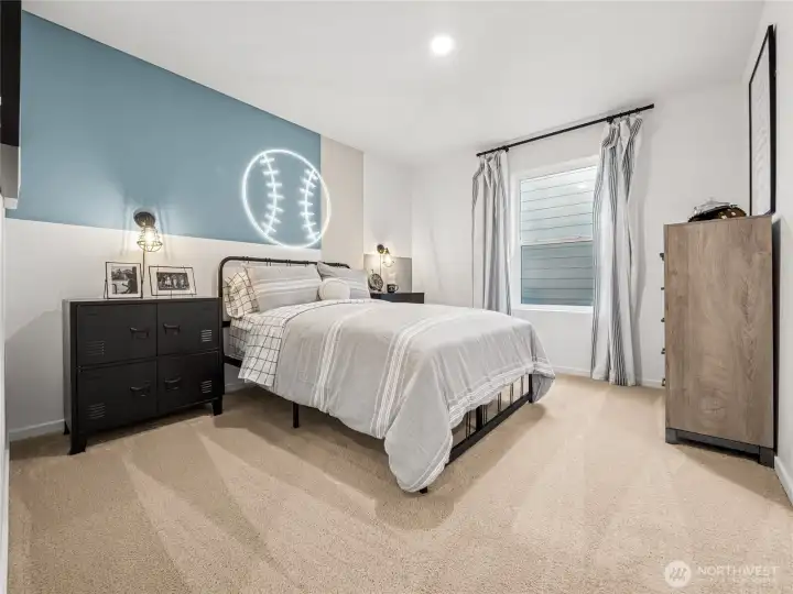 Third large bedrooms upstairs. Pictures are for representational purposes only, colors and features may vary.