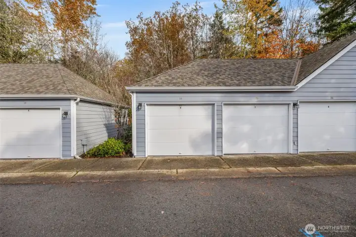 1-car garage with additional storage options. Convenient parking with nearby guest spaces.