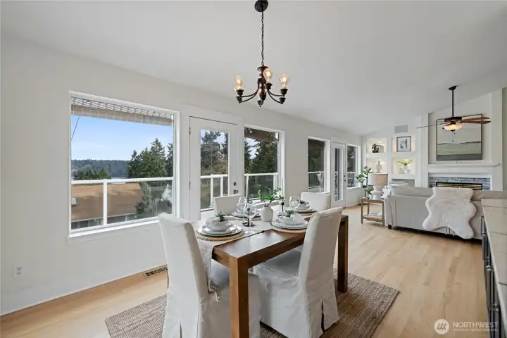 The inside flows to the outside for enjoying summer evenings on the deck!