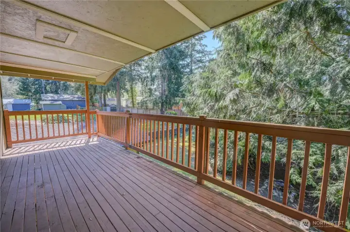 Top deck - bring you outside but under shelter