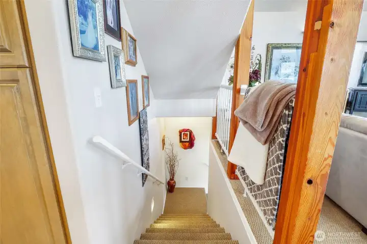Stairs to lower level.