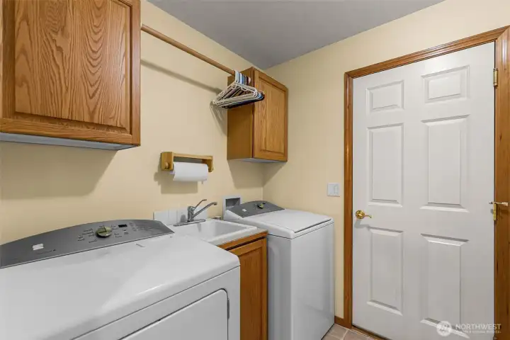 Laundry off garage