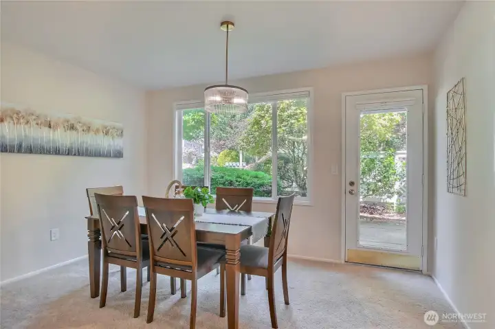 Dining area with door to your private patio.