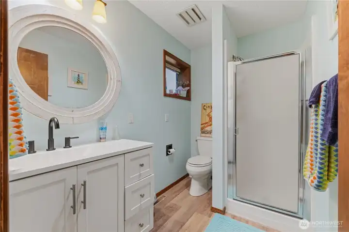 3/4 Bathroom off the entry.