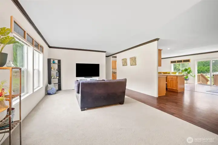 Step inside to an open rambler, light filled living areas that feels comfortable right as you walk in.