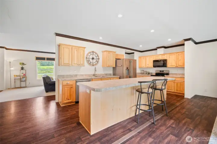Counter space that actually delivers. There is room to cook, prep and spread out.