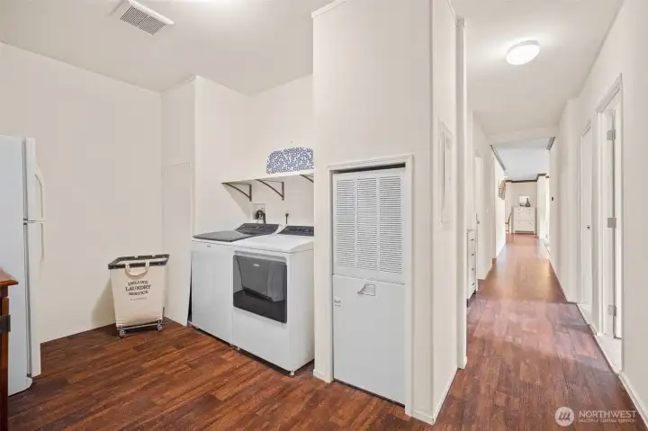 Hallway and utility area, well thought out.