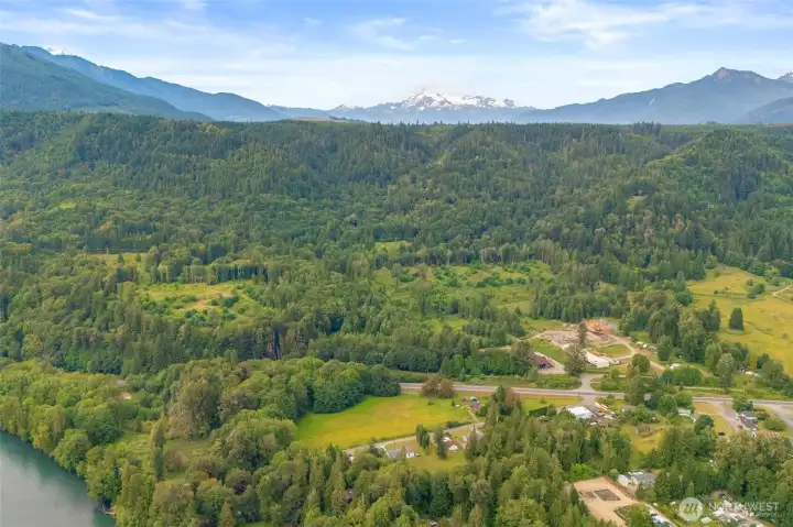 Sauk Mountain over the valley.