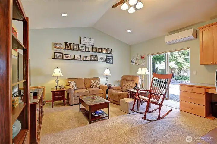 Vaulted and Airy Bonus Room Flows to your Incredible Courtyard.... Vaulted and Airy Bonus Room Flows to your Incredible Courtyard....