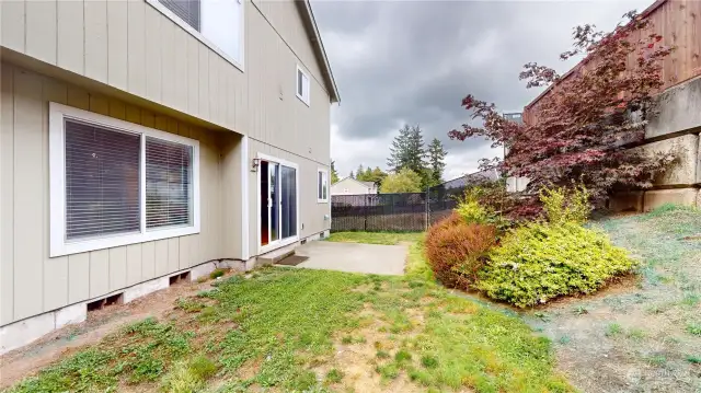 Backyard & patio from left