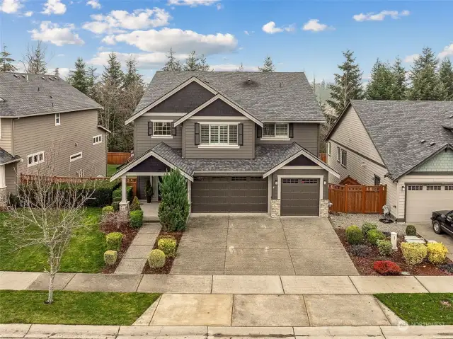 Plenty of parking with the 3 car garage and extended driveway