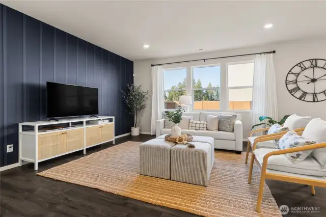 Living Room. Photos are of model home of the same plan and may reflect different colors and options.