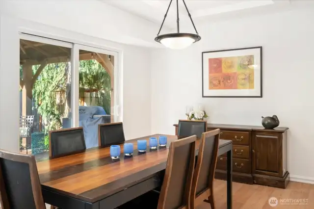 Dining room easily seats 8, or more.