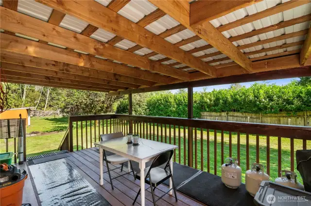Gorgeous view off the large back covered deck