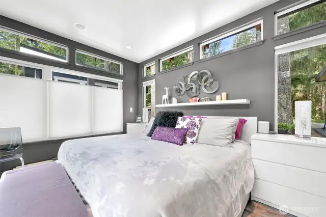 The primary bedroom.