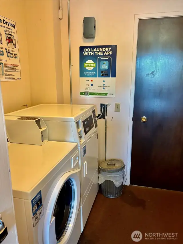 Each level of the building has a laundry room. Some individual units have added laundry inside their apartments.